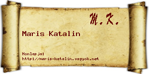 Maris Katalin névjegykártya